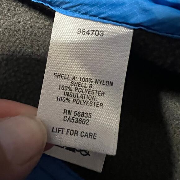 Cabelas Puffer Jacket Mens XL Tall Blue Primaloft Quilted Coat ** - Picture 9 of 9